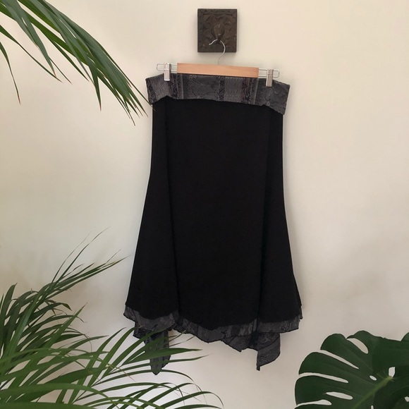 Manque Design Black Skirt A-line Pull-on, pull-off - Picture 8 of 11